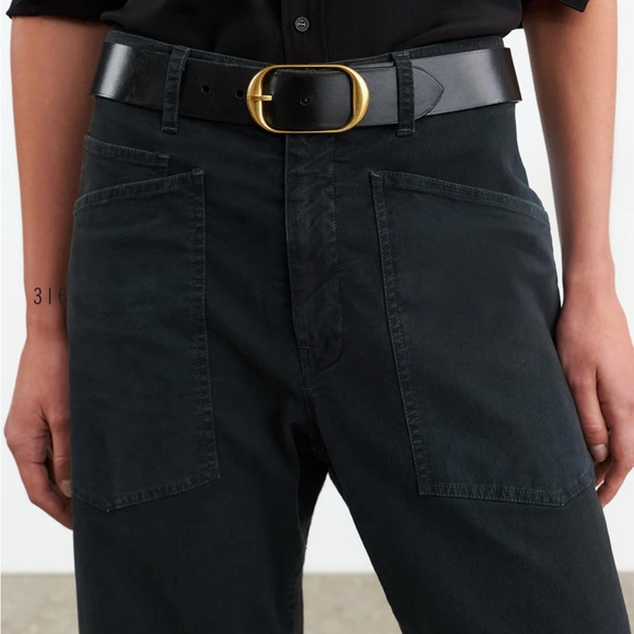 Nili Lotan Shon Carbon Bow Leg Pant 2 - Picture 3 of 9